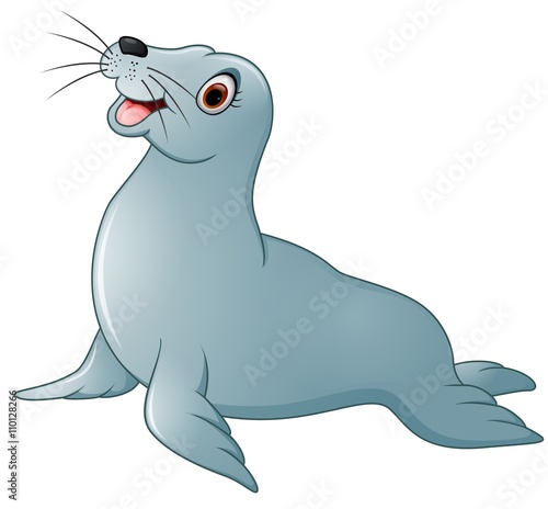 Cute walrus cartoon