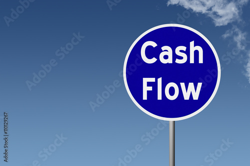 Sign with text Cash Flow on sky background