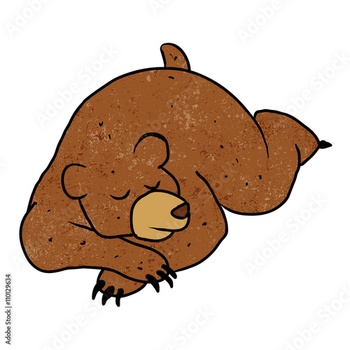 sleeping bear cartoon