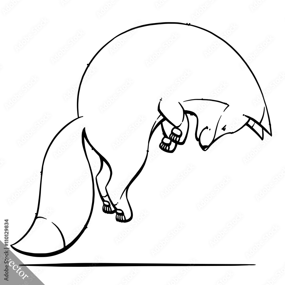 funny cartoon cute fat fox vector illustration funny cartoon cute fat fox vector illustration