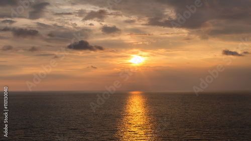 Sunset over an ocean