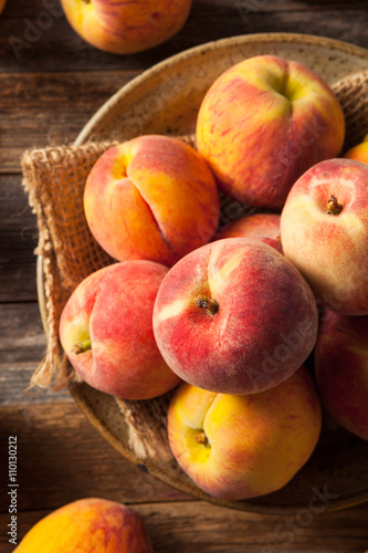Fresh Juicy Organic Yellow Peaches