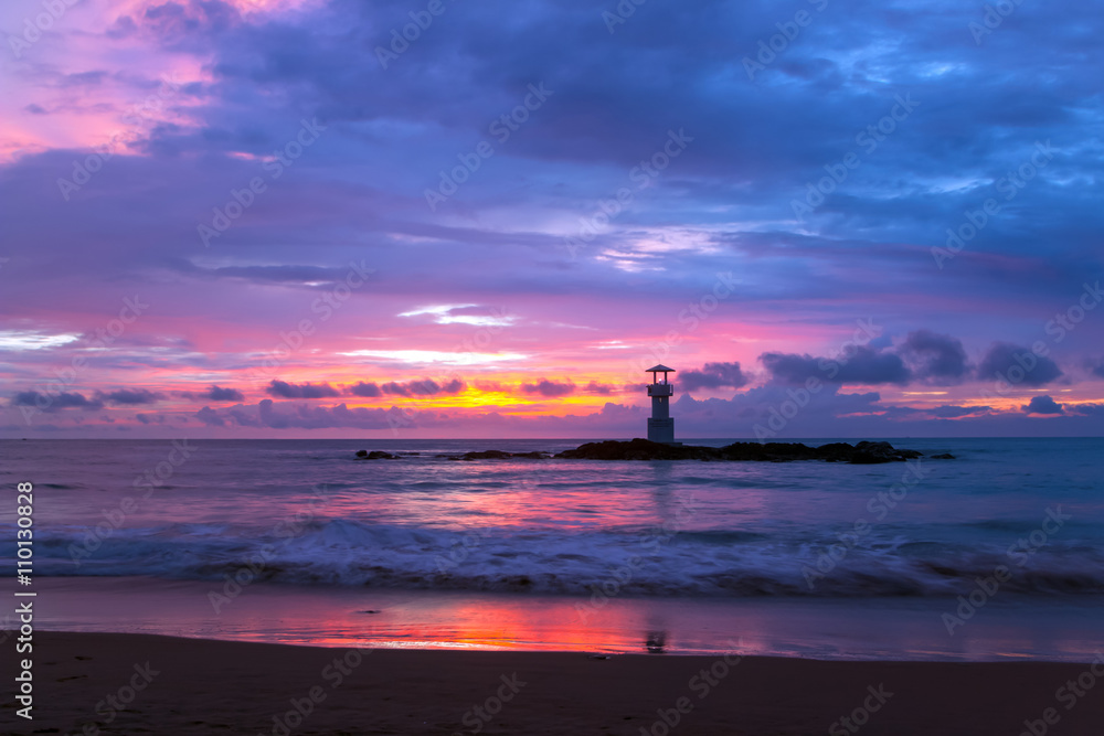 lighthouse sunset