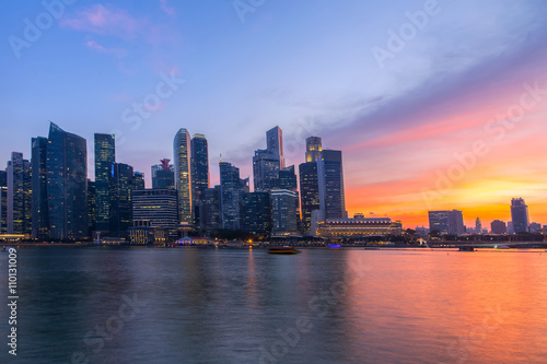 singapore city twilight © nattanan726