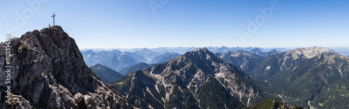 Panorama Gipfel Kreuzspitze