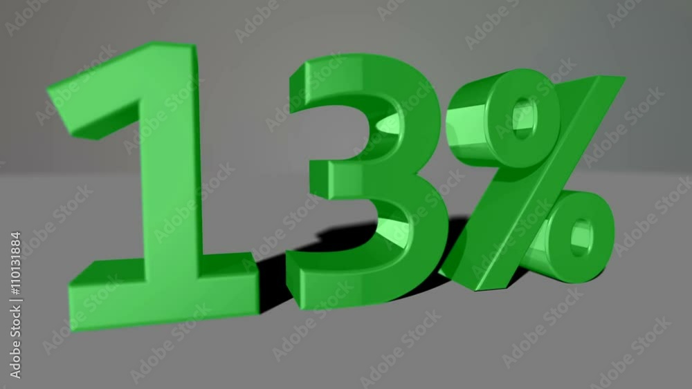 Green growing 3D numbers, counting up to 52% including luma matte Green growing 3D numbers, counting up to 52% including luma matte