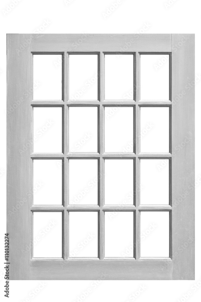 Wood window frame isolated on white background Wood window frame isolated on white background