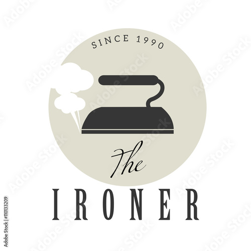 Vintage style design logo iron