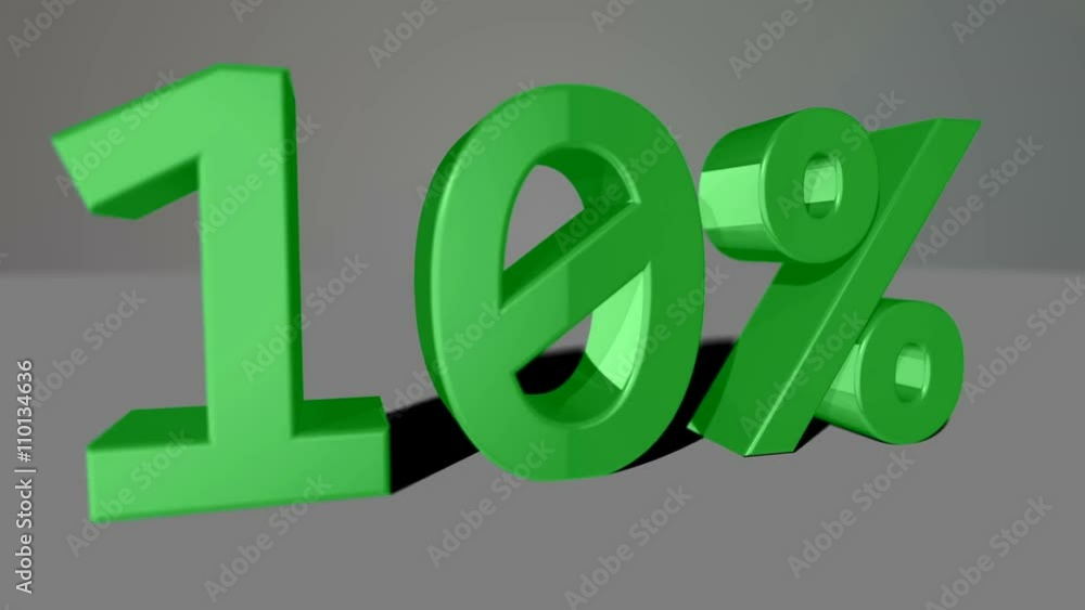 Green growing 3D numbers, counting up to 42% including luma matte Green growing 3D numbers, counting up to 42% including luma matte