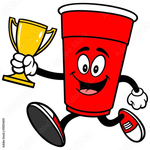Party Cup Running with a Trophy
 