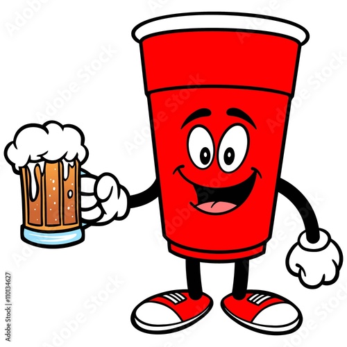 Party Cup with a Beer
