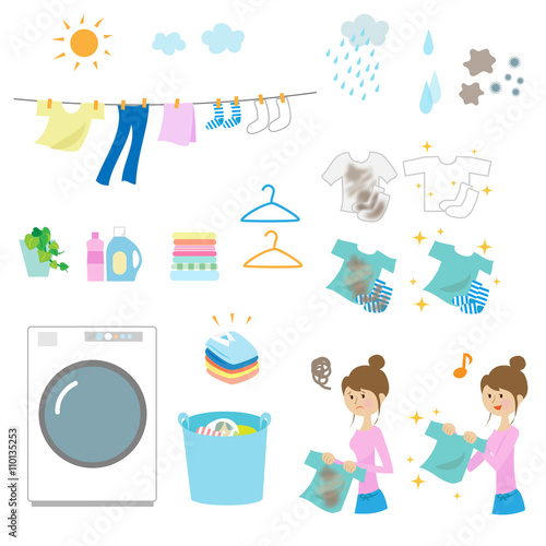 洗濯　セット　laundry elements