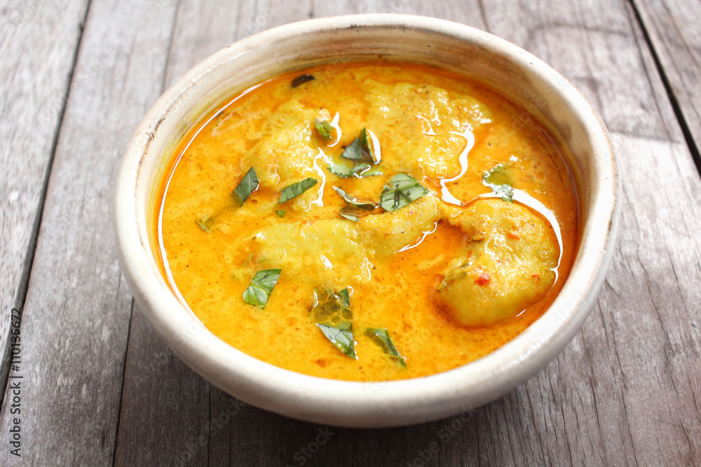 Stewpot of Indian curry and spices. Stewpot of Indian curry and spices.
