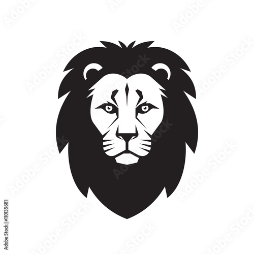 Lion head - vector sign concept illustration. Lion head logo. Wild lion head graphic illustration. Design element.