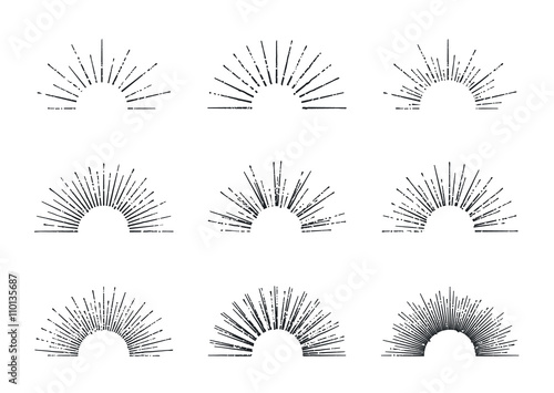 Sunburst Vector Set