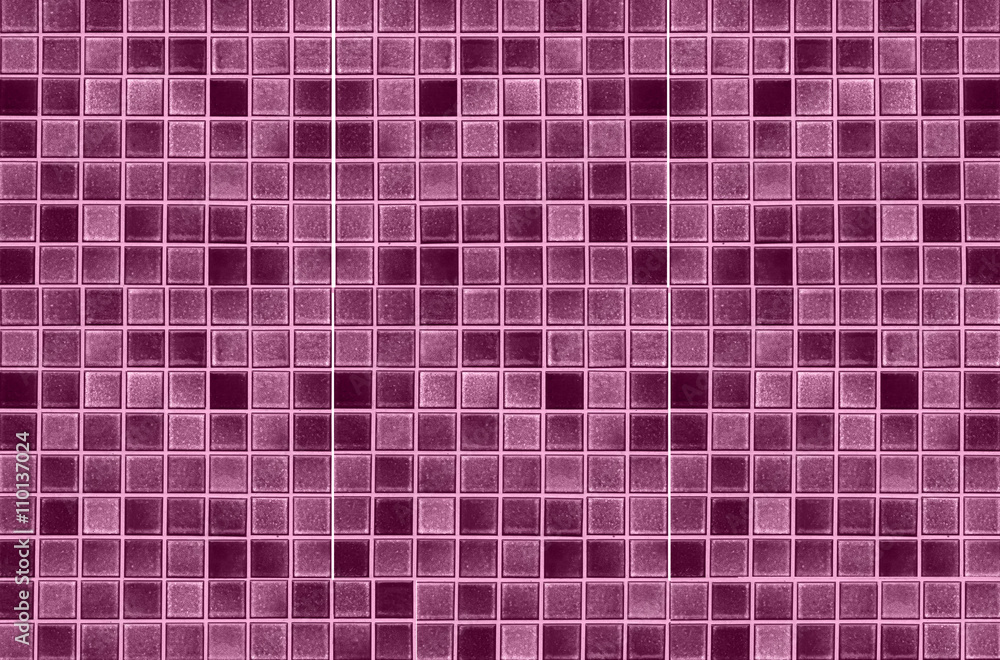 Fototapeta premium Red mosaic wall texture and background seamless..