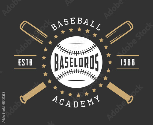 Vintage baseball logo, emblem, badge and design elements.