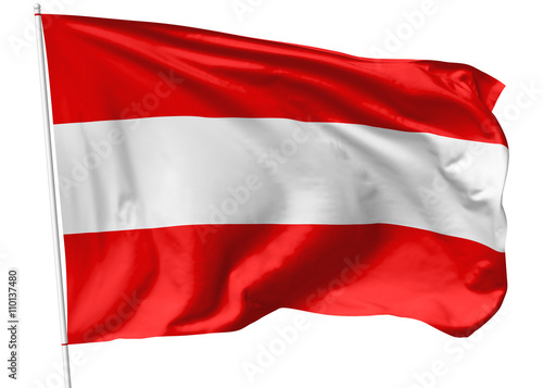 Free Download Flag of Austria on flagpole - GFXLoad