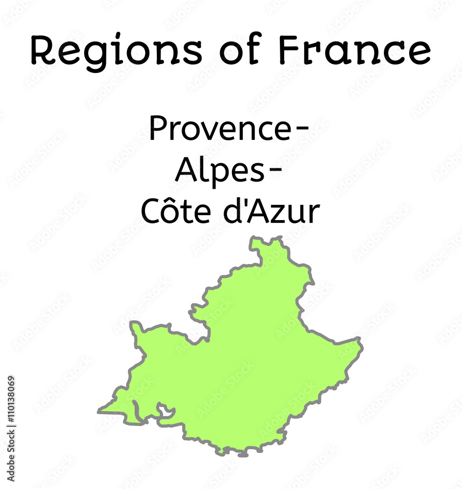 France map Provence-Alpes-Cote dAzur
