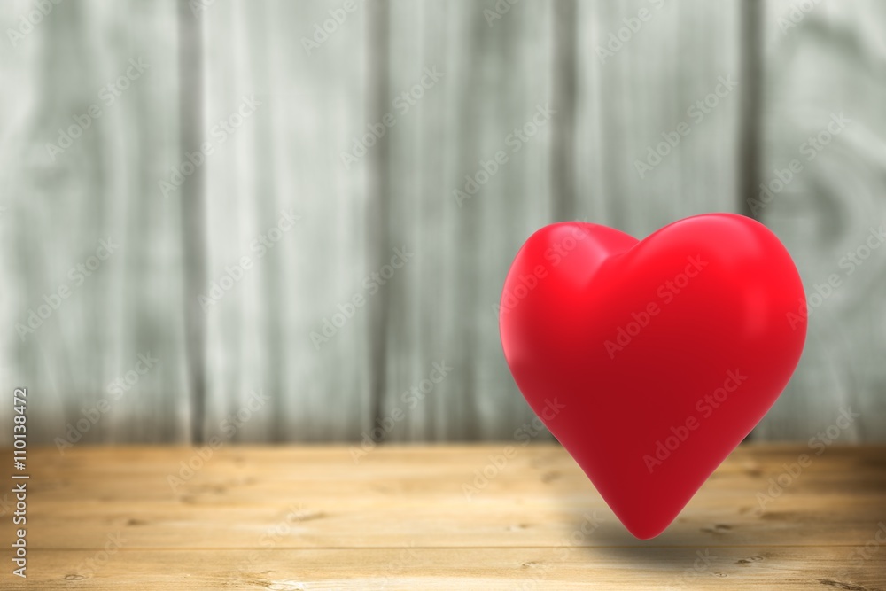 Fototapeta premium Composite image of red heart