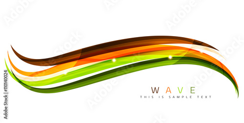 Colorful stripes wave composition, business template