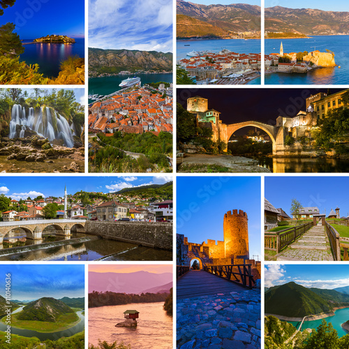 Collage of Montenegro travel images  my photos 