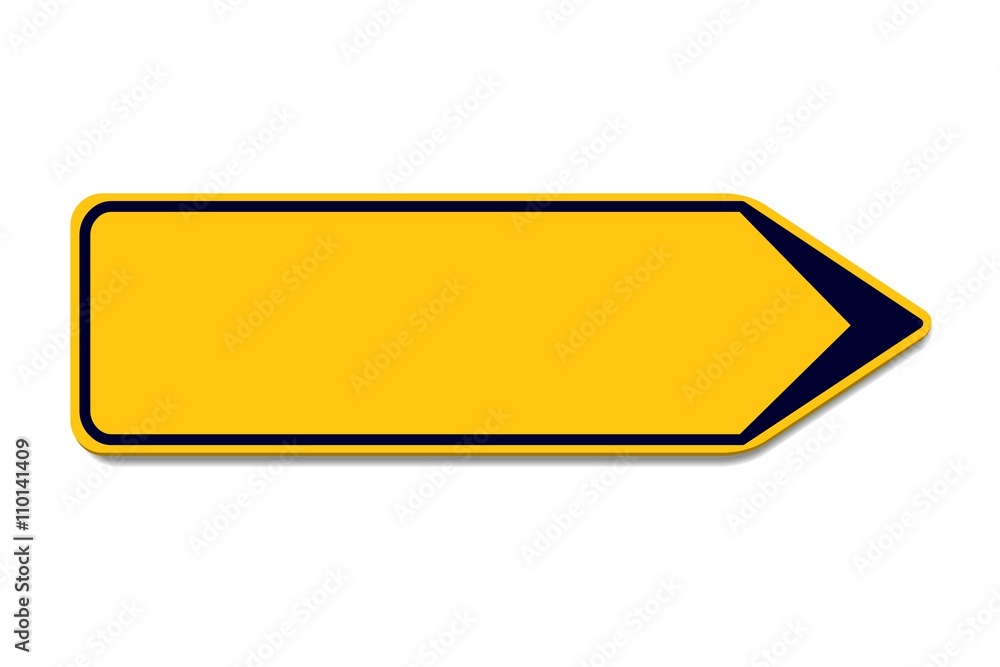 Vecteur Stock Panneau de signalisation jaune bord noir | Adobe Stock