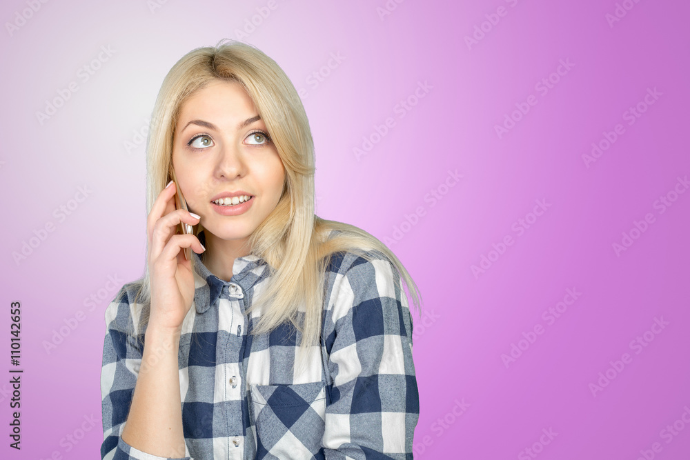girl with smart phone girl with smart phone