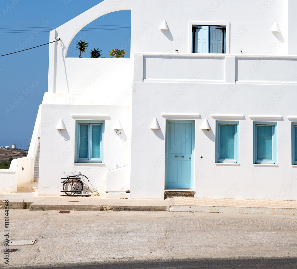 house in santorini greece europe old construction white and blue house in santorini greece europe old construction white and blue