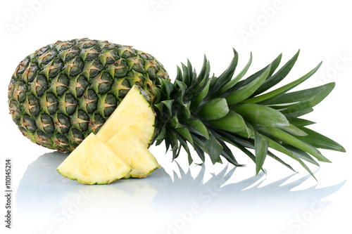 Ananas Frucht Scheiben Freisteller freigestellt isoliert