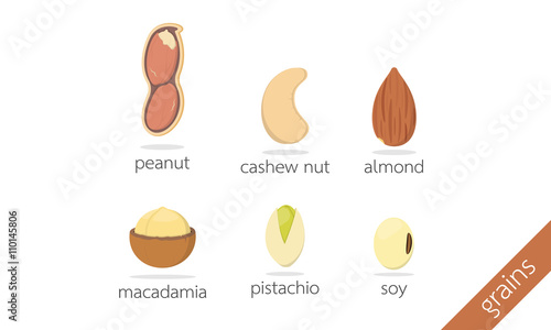 peanut cashew nut almond macadamia pistachio soy
