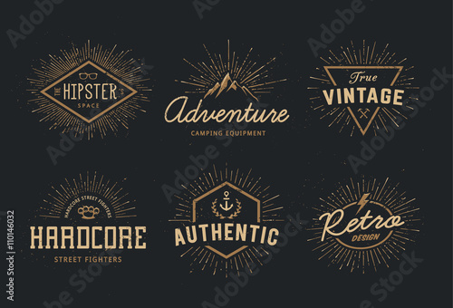 Retro Emblems Set