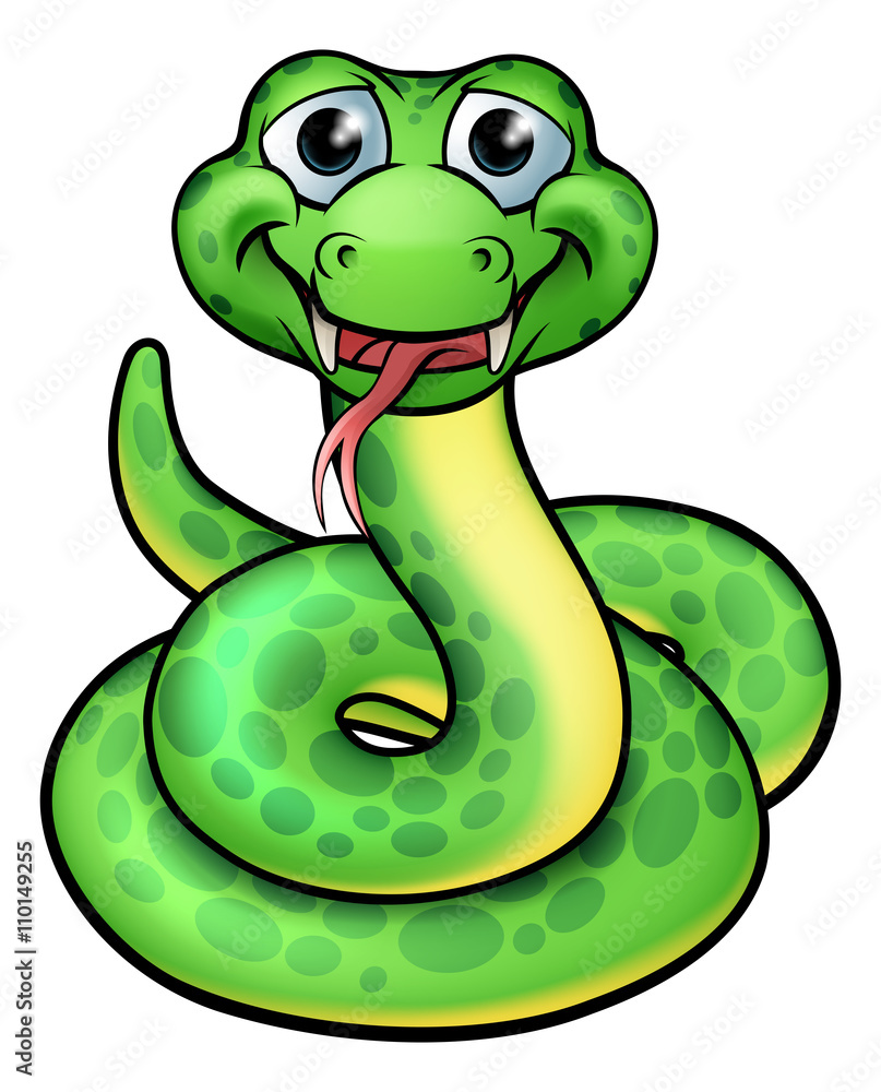 Friendly Cartoon Snake Friendly Cartoon Snake