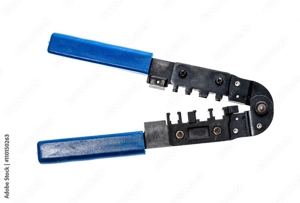 Crimping tool isolated on white background. Crimping tool isolated on white background.