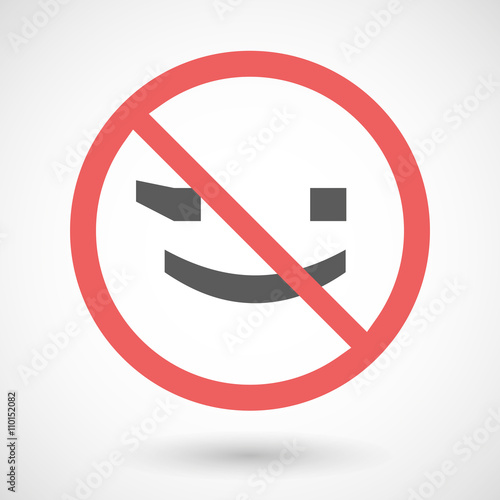 Forbidden vector signal with a wink text face emoticon Free Download Forbidden vector signal with a wink text face emoticon - GFXLoad