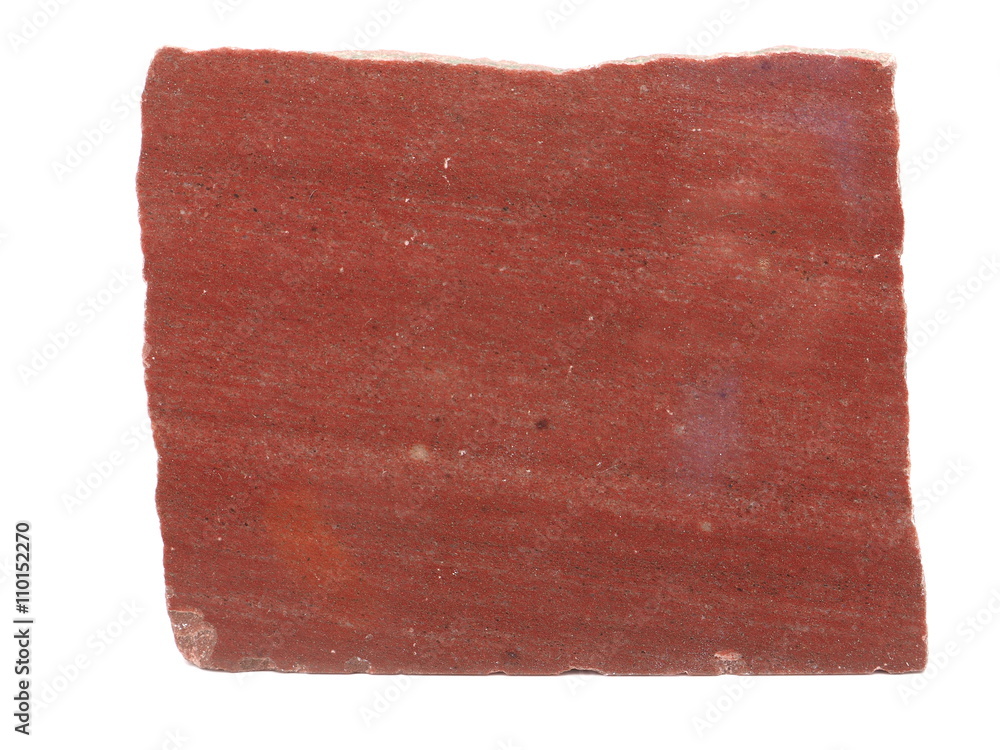quartzitic sandstone crimson on a white background