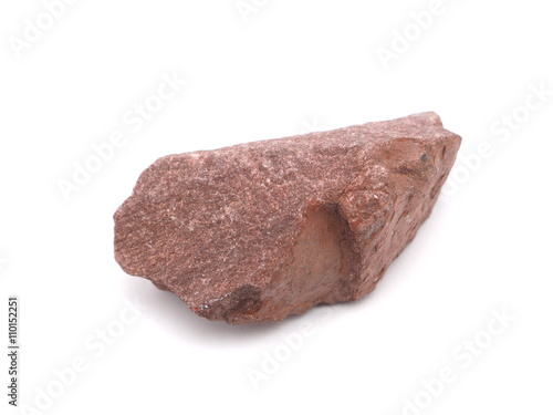 quartzitic sandstone crimson on a white background