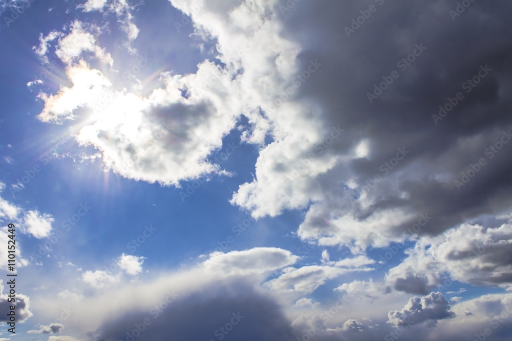Clouds and sky on a sunny day. Nature, background, wallpaper abstraction. Clouds and sky on a sunny day. Nature, background, wallpaper abstraction.