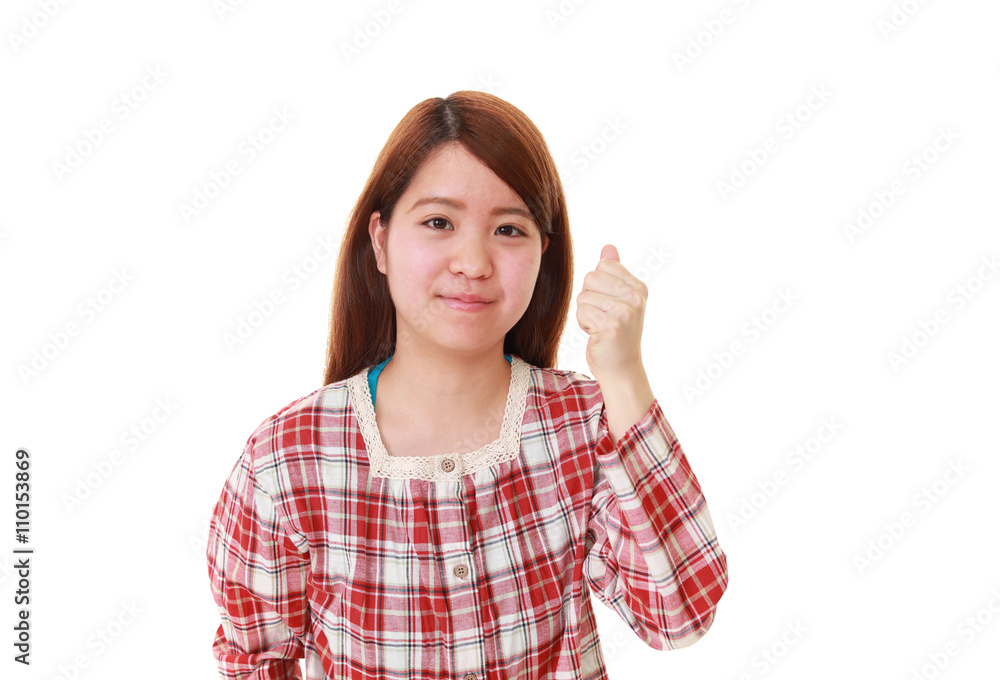 パジャマ姿の女性 パジャマ姿の女性