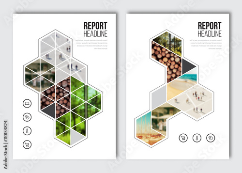 Business brochure design template. Vector flyer layout, blur background with elements for magazine, cover, poster design. A4 size.