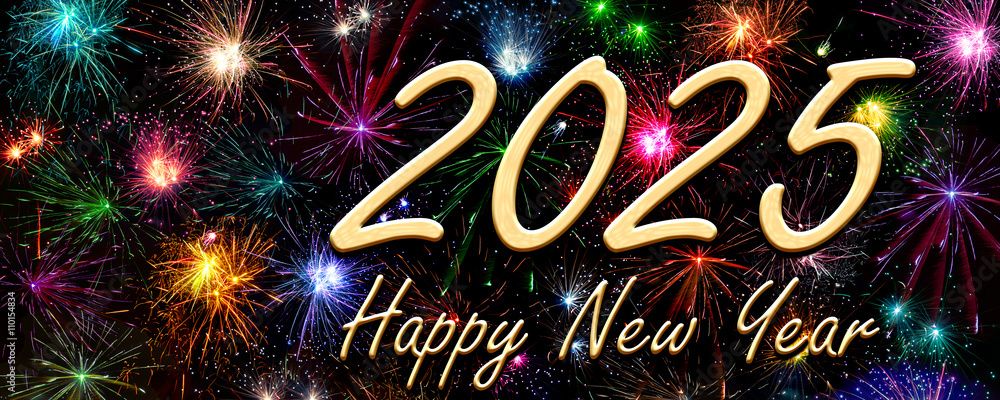 ภาพประกอบสต็อก Happy New Year 2025 ภาพ | Adobe Stock