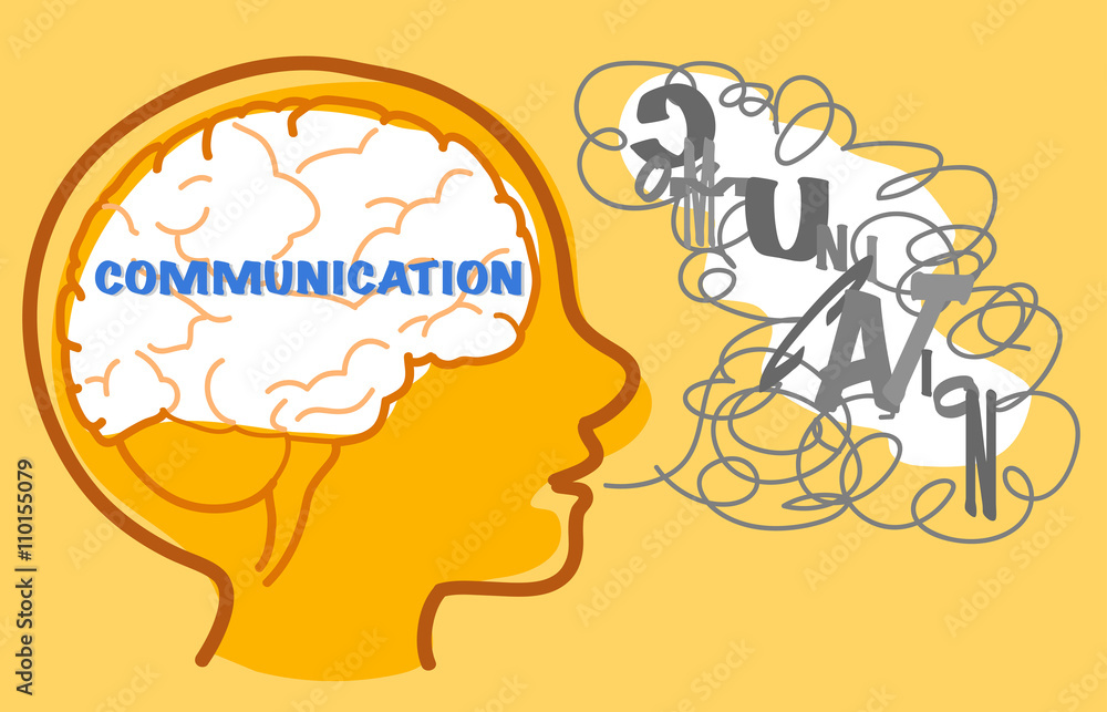 Children with autism wants to communicate but they find it difficult. Vector illustration.