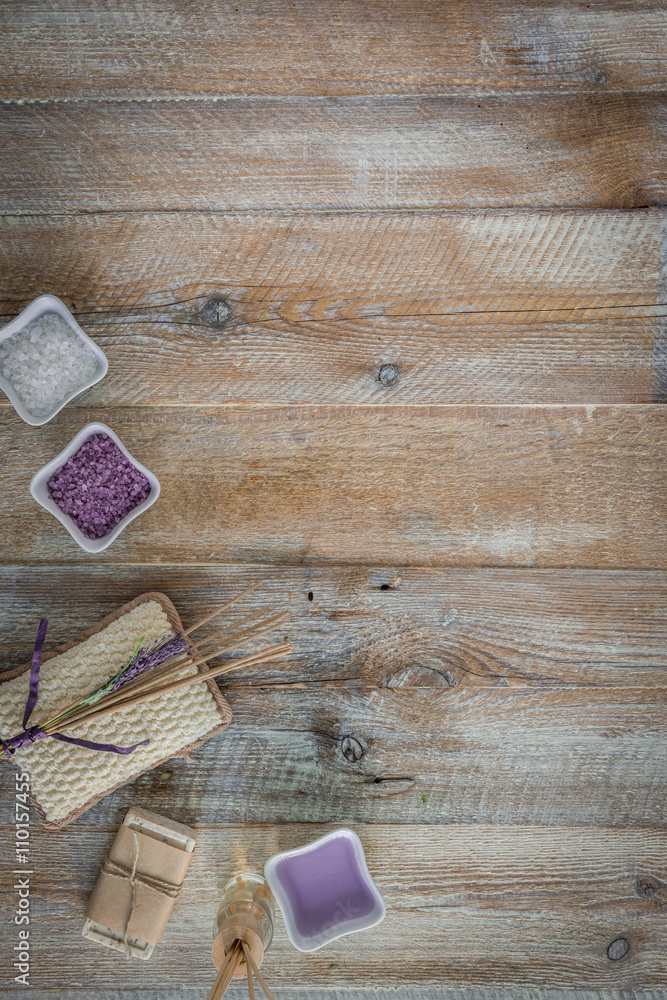 Composition of spa treatment on the wooden table Composition of spa treatment on the wooden table