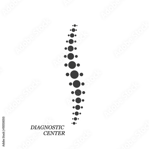 Icon gray spine on a white background