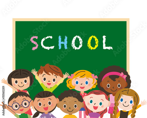 学校と子供達
