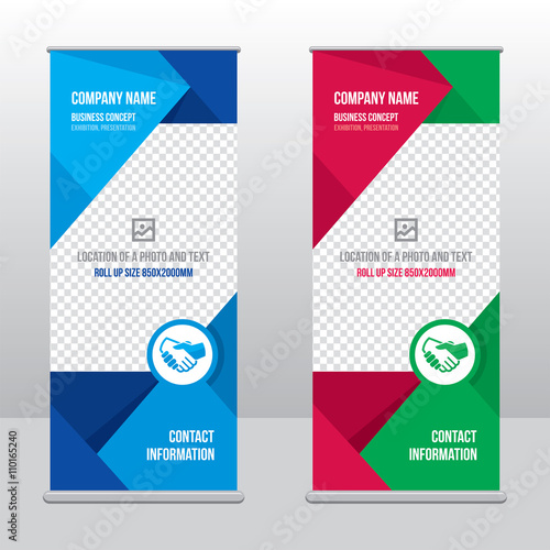 Roll-up banner, modern design, vector, background