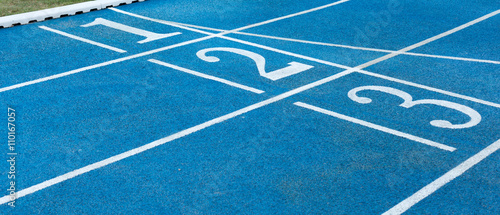 Numbers on running track