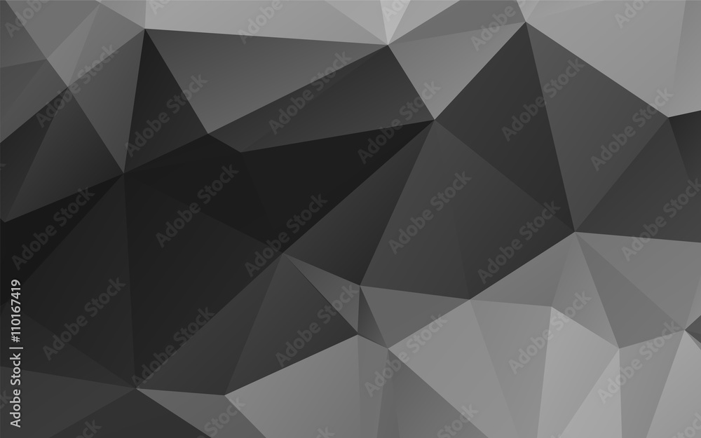 Fototapeta premium Stylish black and white abstract polygonal vector background