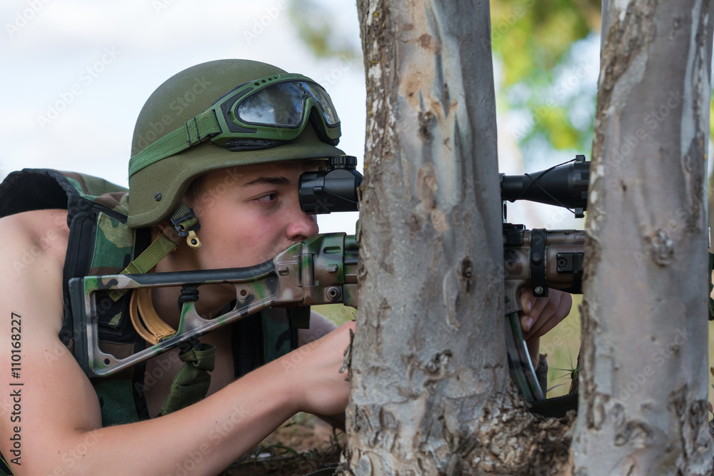 soldier with weapon soldier with weapon