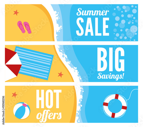 Summer Beach Sale Banners